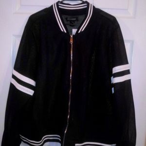 Ashley Stewart Mesh Bomber Jacket